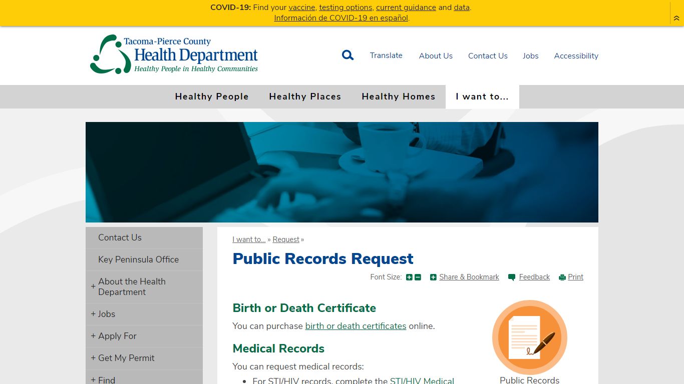 Public Records Request | Tacoma-Pierce County Health ...